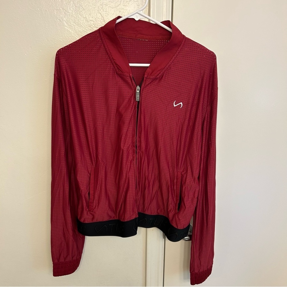 TLF Perforated Mesh Maddox Jacket Red Black Active Lightweight Size Large